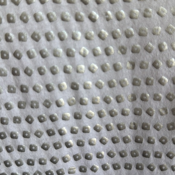 Splendid white racerback tank top with shiny silver squares, size L - Picture 4 of 6